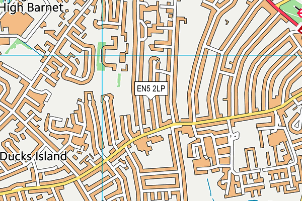 EN5 2LP map - OS VectorMap District (Ordnance Survey)