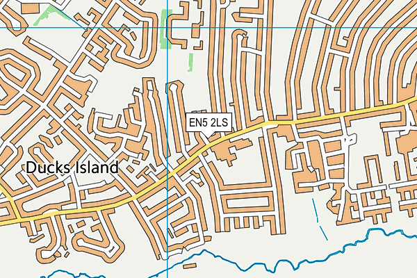 EN5 2LS map - OS VectorMap District (Ordnance Survey)