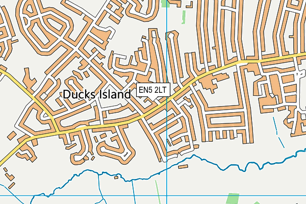 EN5 2LT map - OS VectorMap District (Ordnance Survey)