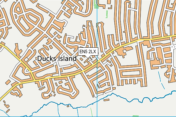 EN5 2LX map - OS VectorMap District (Ordnance Survey)