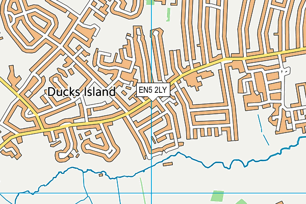 EN5 2LY map - OS VectorMap District (Ordnance Survey)