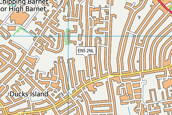EN5 2NL map - OS VectorMap District (Ordnance Survey)