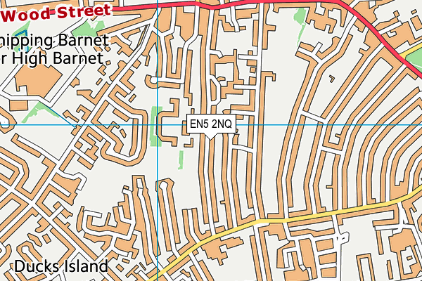 EN5 2NQ map - OS VectorMap District (Ordnance Survey)