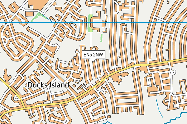 EN5 2NW map - OS VectorMap District (Ordnance Survey)