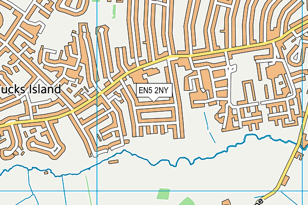 EN5 2NY map - OS VectorMap District (Ordnance Survey)