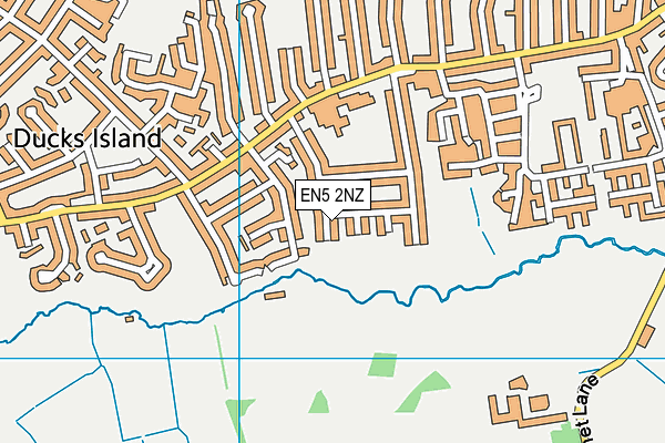 EN5 2NZ map - OS VectorMap District (Ordnance Survey)