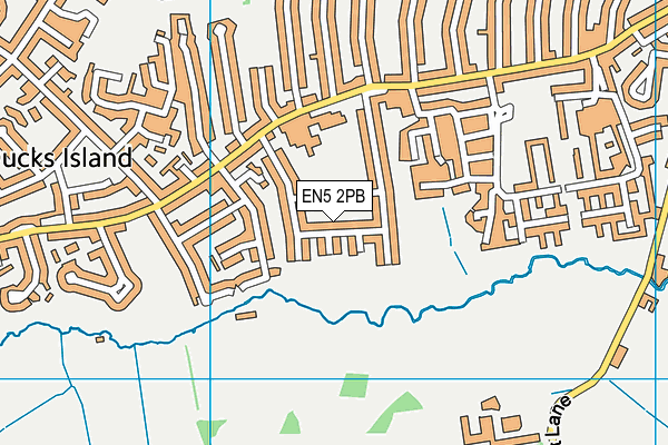 EN5 2PB map - OS VectorMap District (Ordnance Survey)