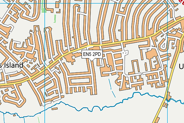 EN5 2PD map - OS VectorMap District (Ordnance Survey)