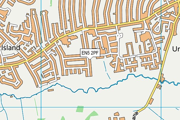 EN5 2PF map - OS VectorMap District (Ordnance Survey)