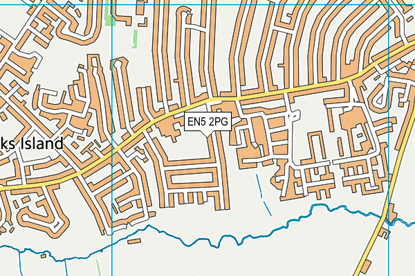 EN5 2PG map - OS VectorMap District (Ordnance Survey)