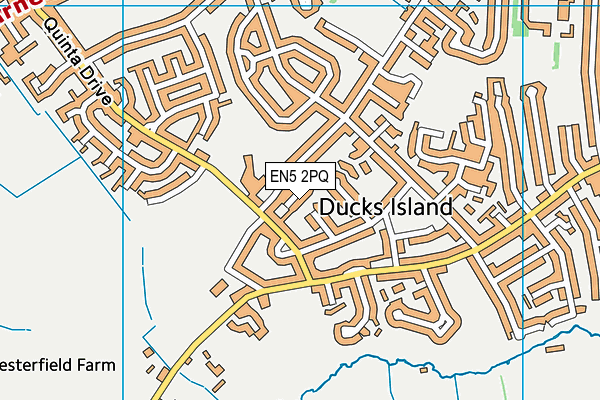 EN5 2PQ map - OS VectorMap District (Ordnance Survey)
