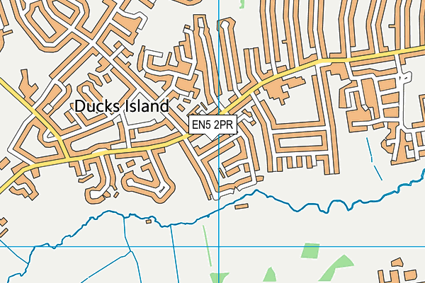 EN5 2PR map - OS VectorMap District (Ordnance Survey)
