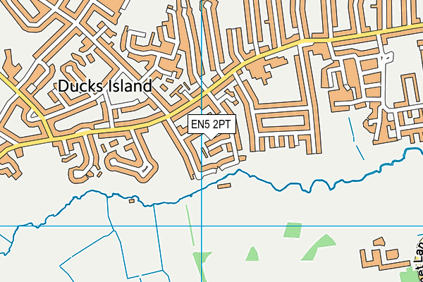 EN5 2PT map - OS VectorMap District (Ordnance Survey)