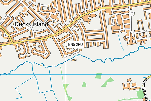 East Barnet Old Grammarians Fc map (EN5 2PU) - OS VectorMap District (Ordnance Survey)
