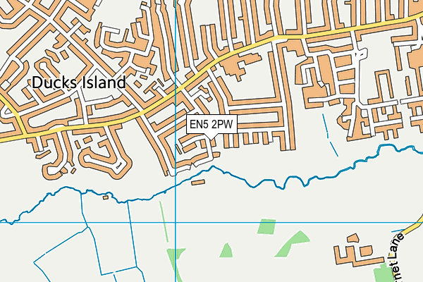 EN5 2PW map - OS VectorMap District (Ordnance Survey)