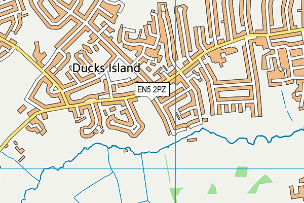 EN5 2PZ map - OS VectorMap District (Ordnance Survey)