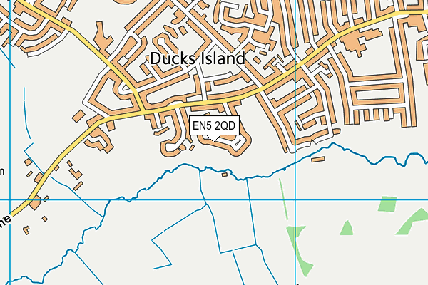 EN5 2QD map - OS VectorMap District (Ordnance Survey)
