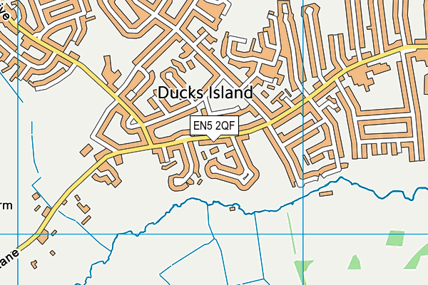 EN5 2QF map - OS VectorMap District (Ordnance Survey)