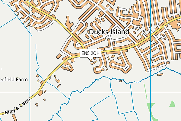 EN5 2QH map - OS VectorMap District (Ordnance Survey)