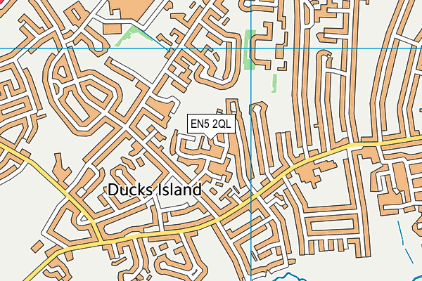 EN5 2QL map - OS VectorMap District (Ordnance Survey)