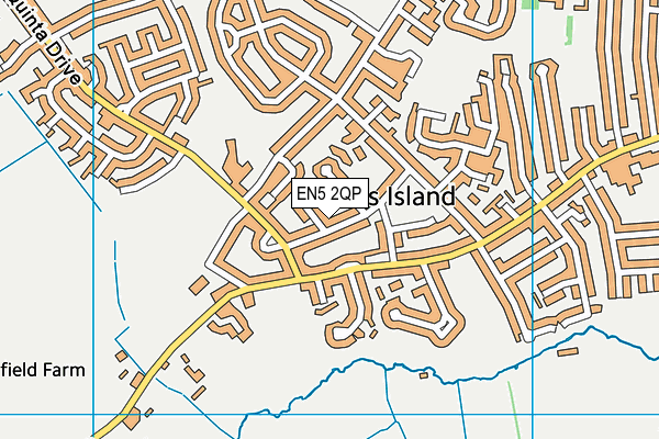 EN5 2QP map - OS VectorMap District (Ordnance Survey)