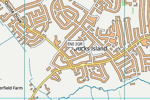 EN5 2QR map - OS VectorMap District (Ordnance Survey)