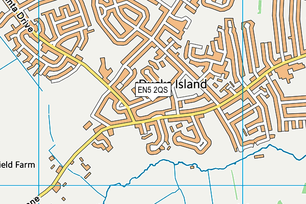 EN5 2QS map - OS VectorMap District (Ordnance Survey)