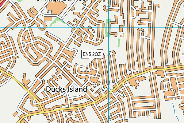 EN5 2QZ map - OS VectorMap District (Ordnance Survey)
