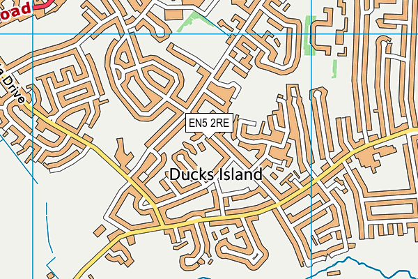 EN5 2RE map - OS VectorMap District (Ordnance Survey)