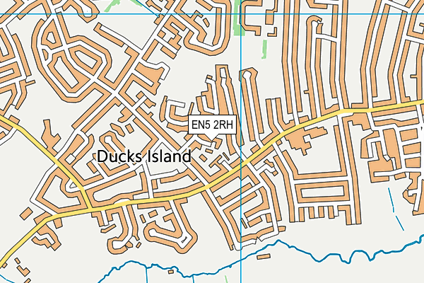 EN5 2RH map - OS VectorMap District (Ordnance Survey)