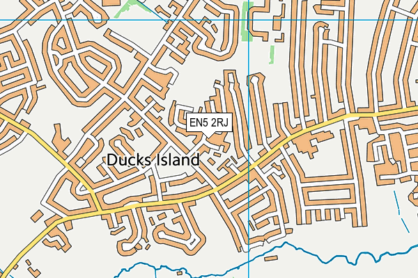 EN5 2RJ map - OS VectorMap District (Ordnance Survey)