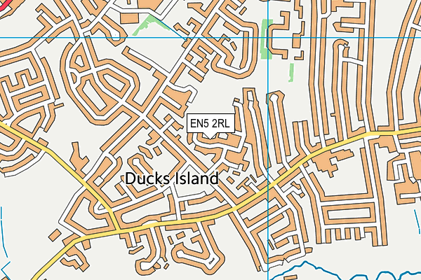 EN5 2RL map - OS VectorMap District (Ordnance Survey)
