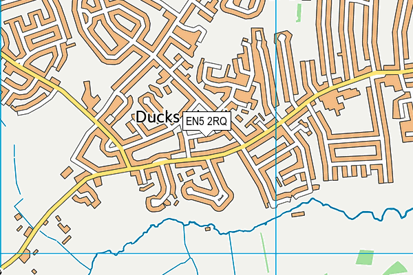 EN5 2RQ map - OS VectorMap District (Ordnance Survey)