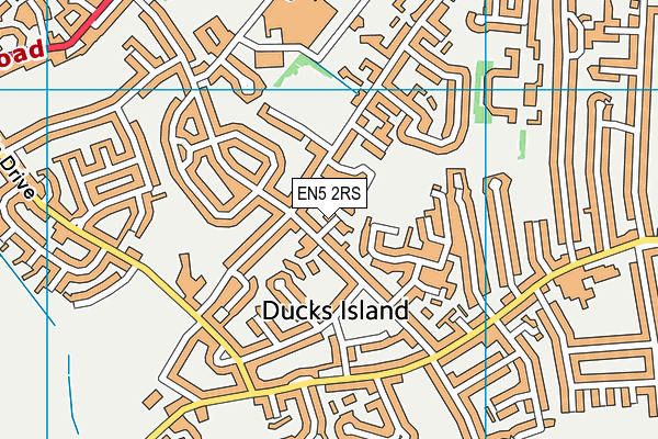 EN5 2RS map - OS VectorMap District (Ordnance Survey)