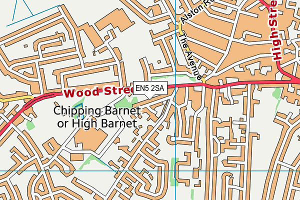 EN5 2SA map - OS VectorMap District (Ordnance Survey)