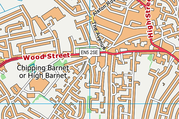 EN5 2SE map - OS VectorMap District (Ordnance Survey)