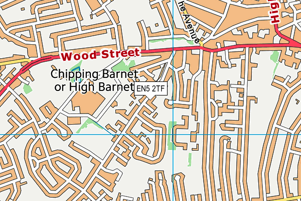 EN5 2TF map - OS VectorMap District (Ordnance Survey)