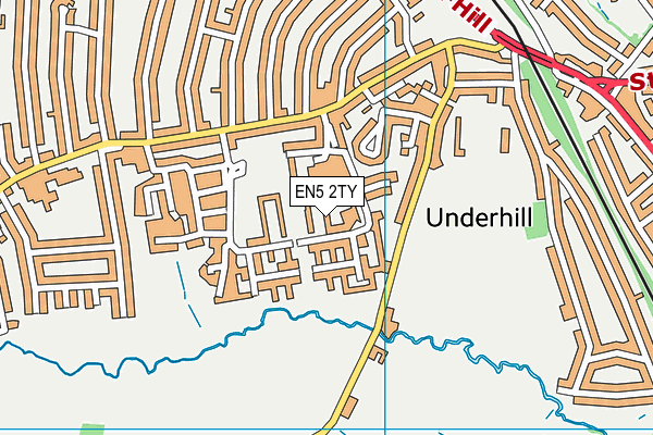 EN5 2TY map - OS VectorMap District (Ordnance Survey)