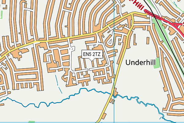 EN5 2TZ map - OS VectorMap District (Ordnance Survey)