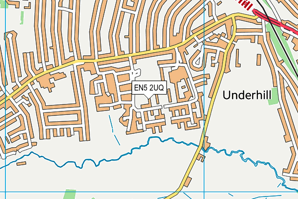 EN5 2UQ map - OS VectorMap District (Ordnance Survey)