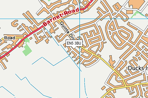 EN5 3BU map - OS VectorMap District (Ordnance Survey)