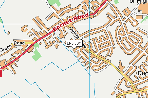 EN5 3BY map - OS VectorMap District (Ordnance Survey)