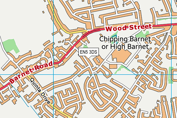 EN5 3DS map - OS VectorMap District (Ordnance Survey)