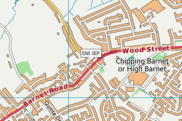 EN5 3EP map - OS VectorMap District (Ordnance Survey)