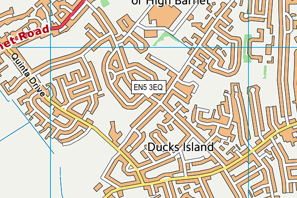 EN5 3EQ map - OS VectorMap District (Ordnance Survey)