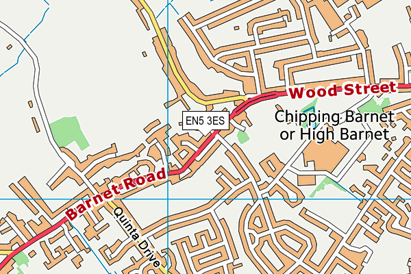 EN5 3ES map - OS VectorMap District (Ordnance Survey)