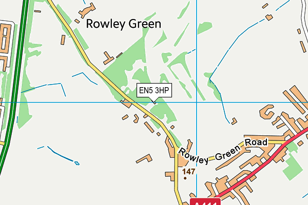 EN5 3HP map - OS VectorMap District (Ordnance Survey)