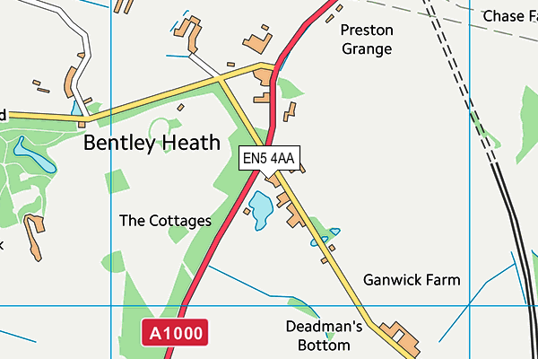 EN5 4AA map - OS VectorMap District (Ordnance Survey)