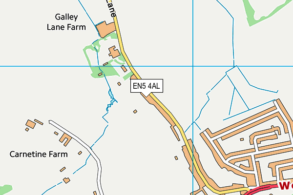 EN5 4AL map - OS VectorMap District (Ordnance Survey)