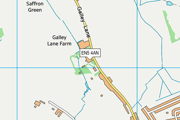 Queen Elizabeth's School (Galley Lane) map (EN5 4AN) - OS VectorMap District (Ordnance Survey)